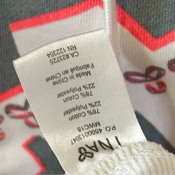 Tna| Aritzia| Fun Y2K White-Pink-Grey Graphic Zip-Up Classic Logo Hoodie Sz S - Picture 7 of 7